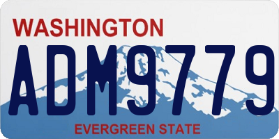WA license plate ADM9779