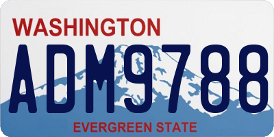 WA license plate ADM9788