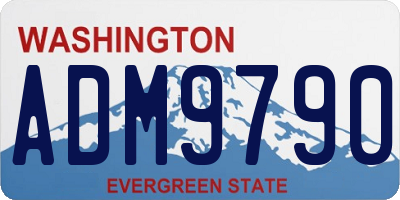 WA license plate ADM9790