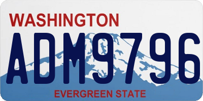 WA license plate ADM9796