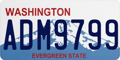 WA license plate ADM9799