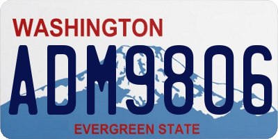 WA license plate ADM9806