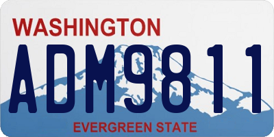 WA license plate ADM9811