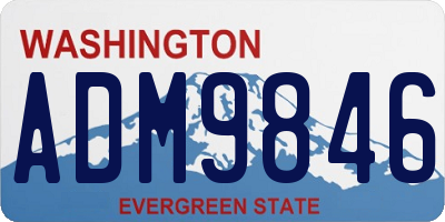 WA license plate ADM9846