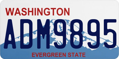 WA license plate ADM9895