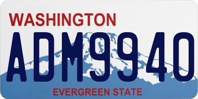 WA license plate ADM9940