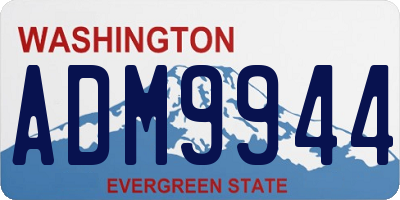 WA license plate ADM9944