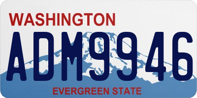 WA license plate ADM9946