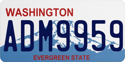 WA license plate ADM9959