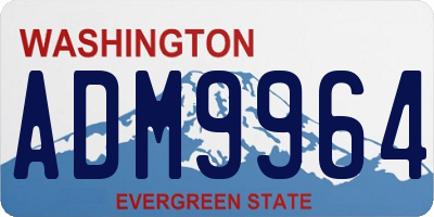 WA license plate ADM9964