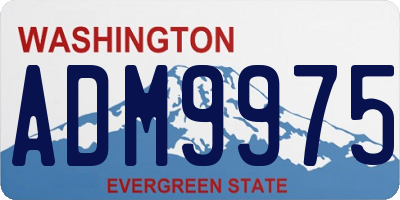 WA license plate ADM9975