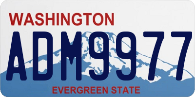 WA license plate ADM9977