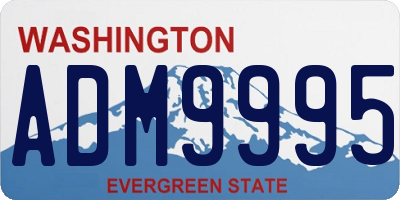 WA license plate ADM9995