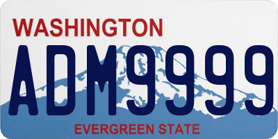 WA license plate ADM9999