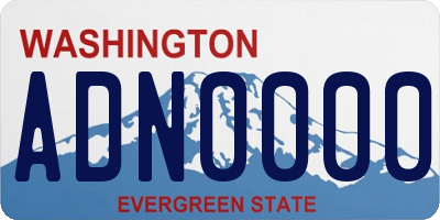 WA license plate ADN0000