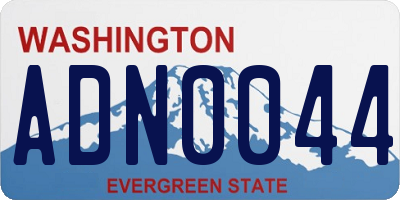 WA license plate ADN0044