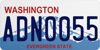 WA license plate ADN0055