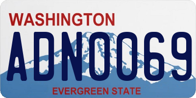WA license plate ADN0069
