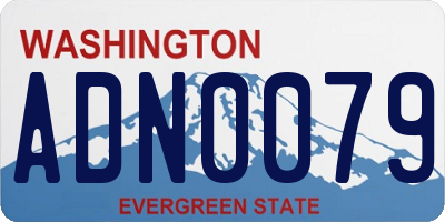 WA license plate ADN0079