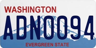 WA license plate ADN0094