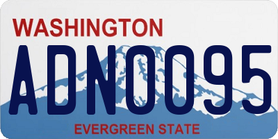 WA license plate ADN0095