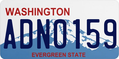 WA license plate ADN0159