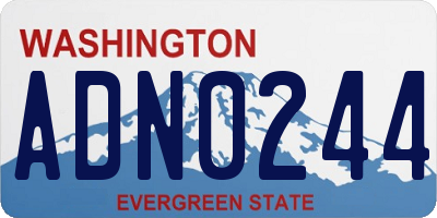 WA license plate ADN0244