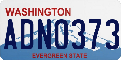 WA license plate ADN0373