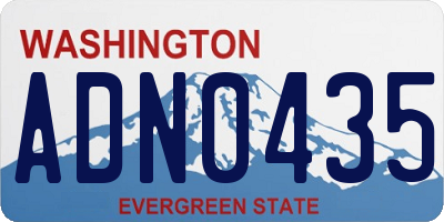 WA license plate ADN0435