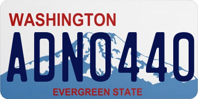 WA license plate ADN0440