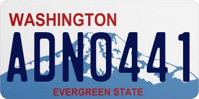WA license plate ADN0441