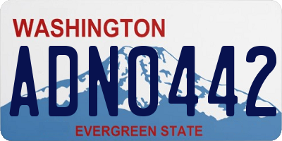 WA license plate ADN0442