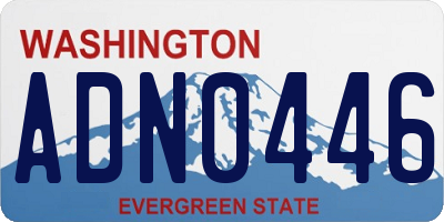 WA license plate ADN0446