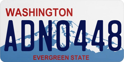 WA license plate ADN0448