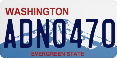 WA license plate ADN0470