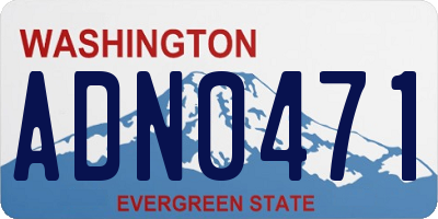 WA license plate ADN0471