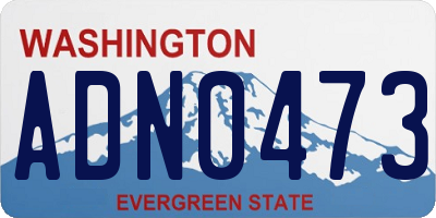 WA license plate ADN0473