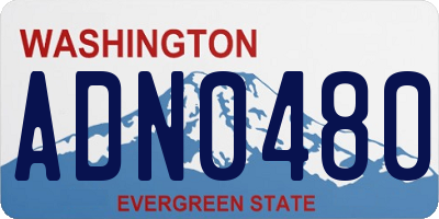 WA license plate ADN0480