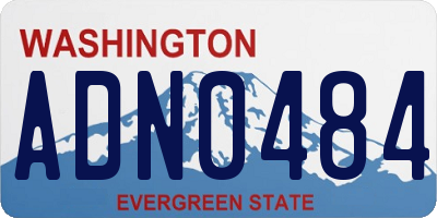 WA license plate ADN0484