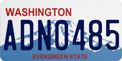 WA license plate ADN0485