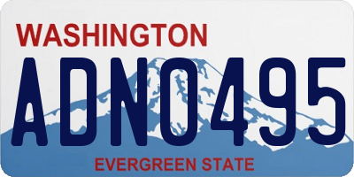 WA license plate ADN0495