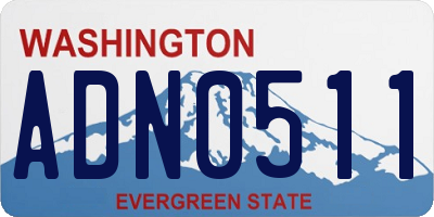 WA license plate ADN0511
