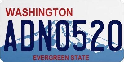 WA license plate ADN0520