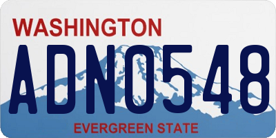 WA license plate ADN0548