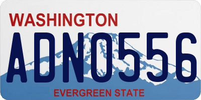 WA license plate ADN0556