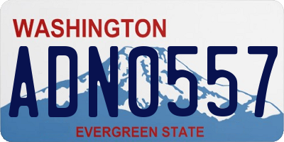 WA license plate ADN0557