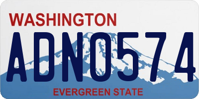 WA license plate ADN0574