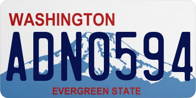 WA license plate ADN0594