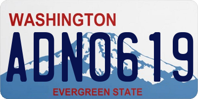 WA license plate ADN0619