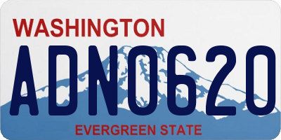 WA license plate ADN0620